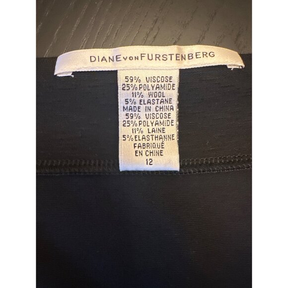 Diane Von Furstenberg Black Ruched Dress Size 12 Career Work Professional - Picture 3 of 5